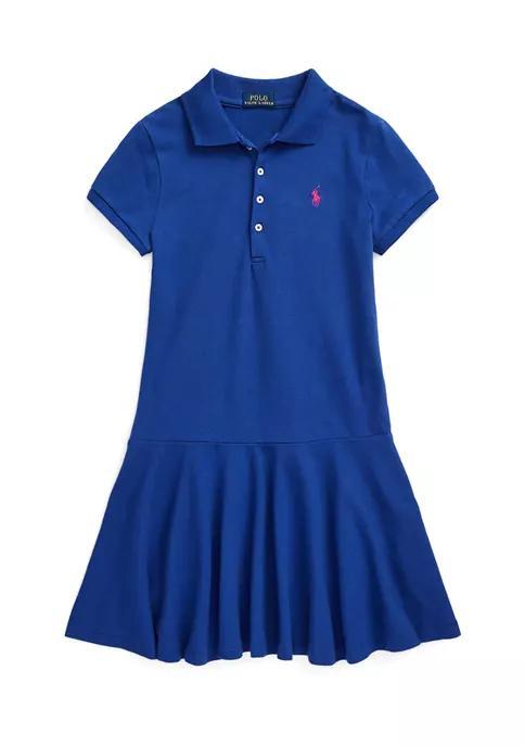 商品Ralph Lauren|Girls 7-16 Stretch Piqué Polo Dress,价格¥438,第1张图片
