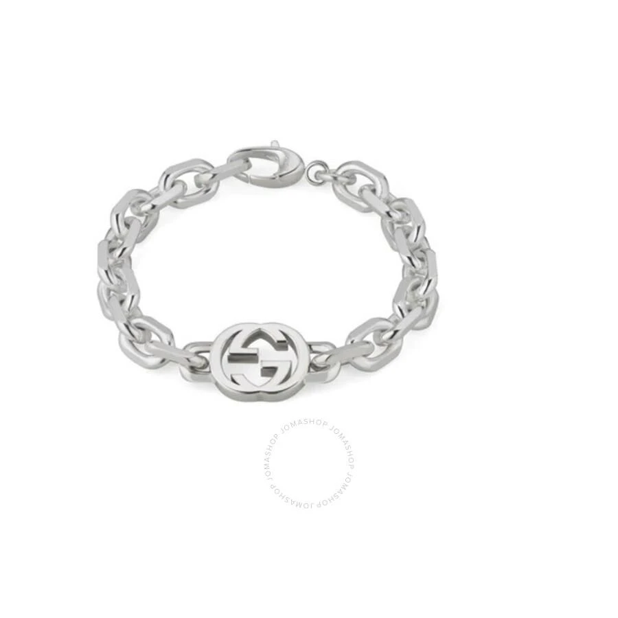 商品Gucci|Gucci Interlocking G Motif Sterling Silver Bracelet Size 19 - Yba627068002,价格¥3107,第1张图片