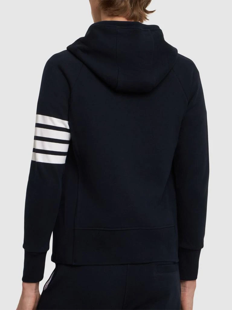 商品Thom Browne|Zip-up Stripes Cotton Sweatshirt Hoodie,价格¥6882,第2张图片详细描述