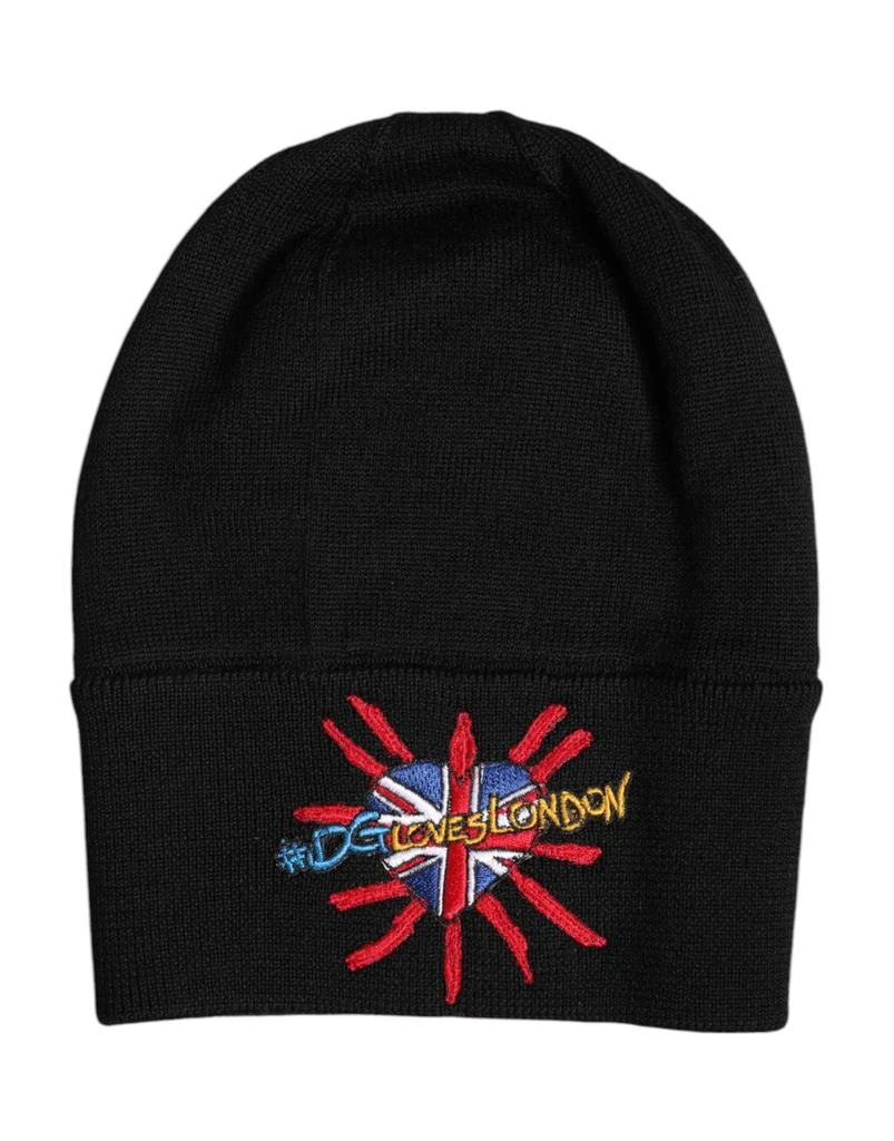 商品Dolce & Gabbana|Dolce & Gabbana Black #DGLOVESLONDON Knitted Beanie Hat,价格¥3028,第1张图片
