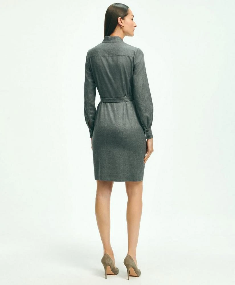 商品Brooks Brothers|Wool Flannel Belted Shirt Dress,价格¥1916,第2张图片详细描述