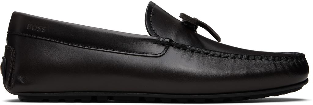 Mocassins de motorista castanhos com detalhe de laço image 2