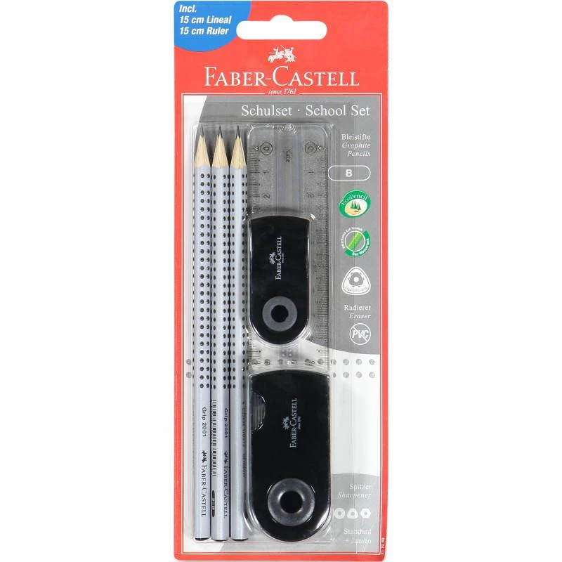 商品Faber-Castell|Pencils eraser and sharpener set in black,价格¥69,第1张图片