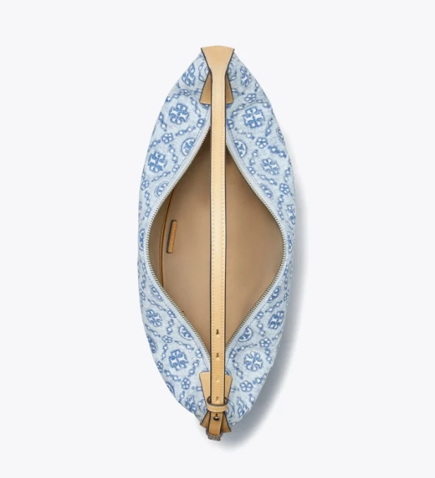 汤丽柏琦T Monogram  撞色压花女士单肩新月包（香港仓发货） 商品