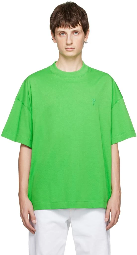 商品AMI|Green Ami de Cœur T-Shirt,价格¥357,第1张图片