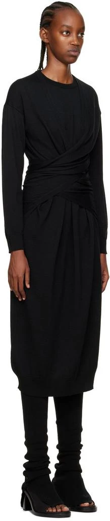 商品Lemaire|Black Wrap Midi Dress,价格¥2635,第2张图片详细描述