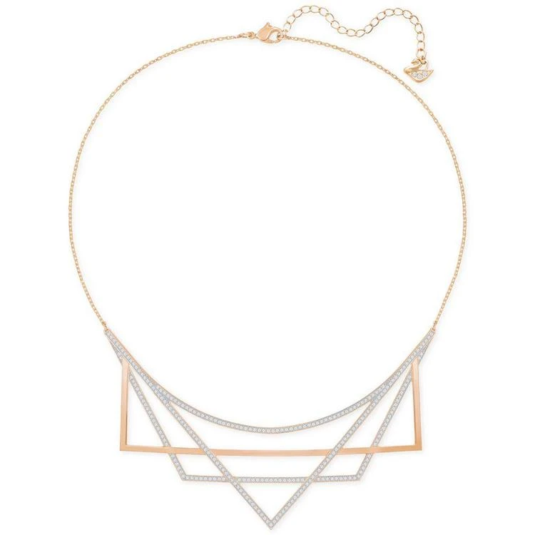 商品Swarovski|Rose Gold-Tone Pavé Geometric Necklace,价格¥1265,第1张图片