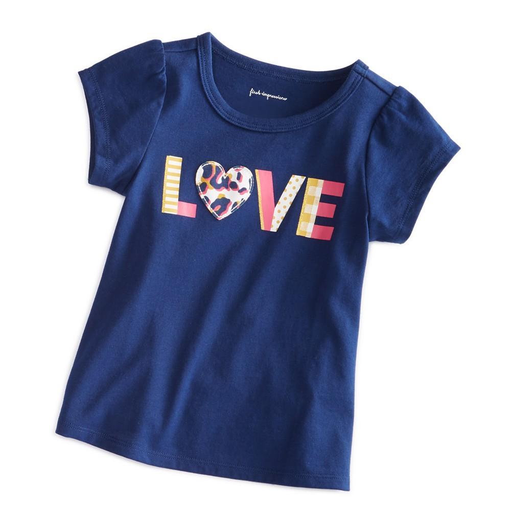 商品First Impressions|Baby Girls Spread Love T-Shirt, Created for Macy's,价格¥37,第1张图片