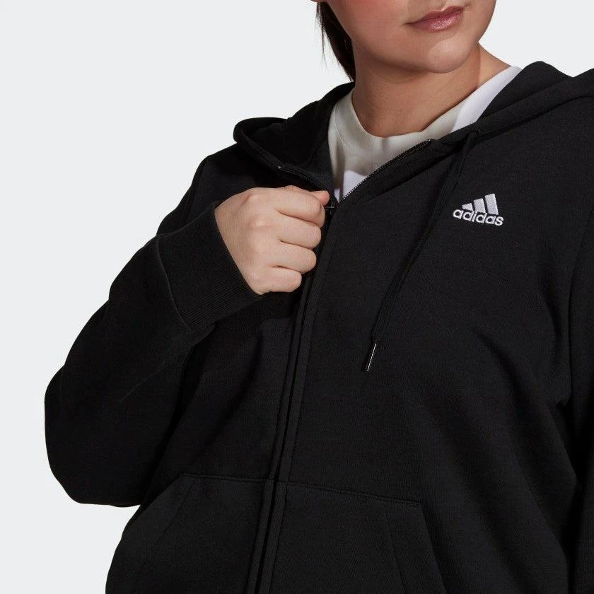 商品Adidas|Women's adidas Essentials Logo Full-Zip Hoodie (Plus Size),价格¥431,第5张图片详细描述
