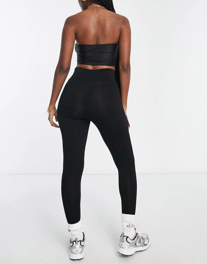 商品ASOS|ASOS DESIGN Hourglass leggings with high waist in black,价格¥98,第2张图片详细描述