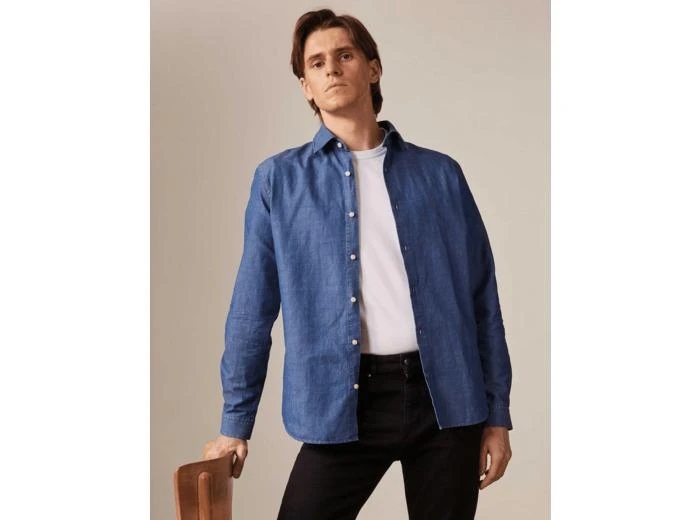 商品Figaret|Chemise auguste en denim bleu,价格¥913,第1张图片