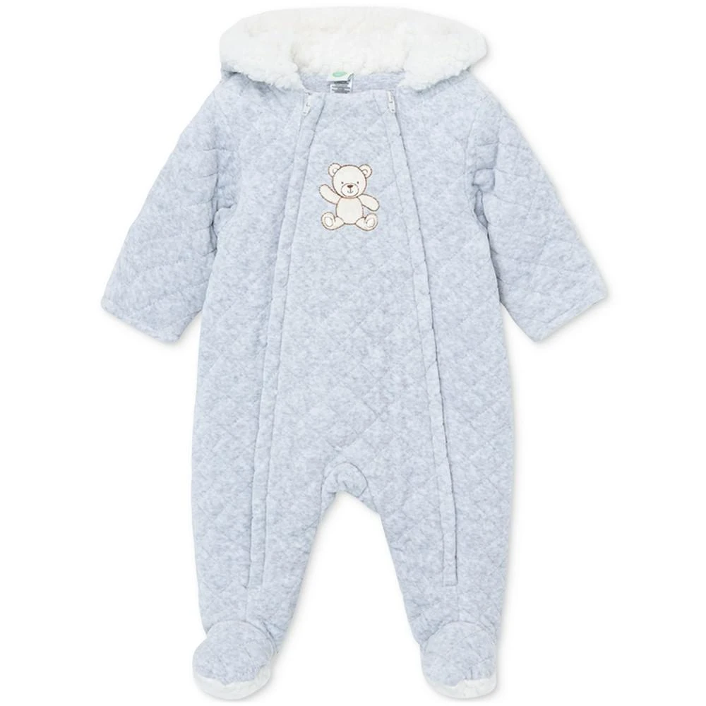 商品Little Me|Baby Bear Quilted Velour Snowsuit,价格¥261,第1张图片