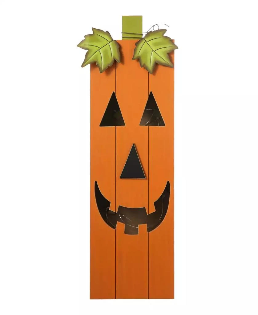 商品Glitzhome|Lighted Halloween Wooden Pumpkin Porch Decor, 30",价格¥1451,第2张图片详细描述