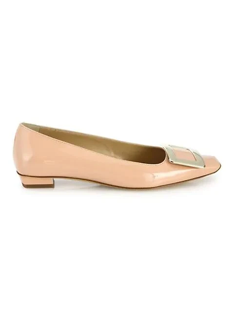 商品Roger Vivier|Belle Vivier Patent Leather Mid-Heel Flats,价格¥5218,第1张图片