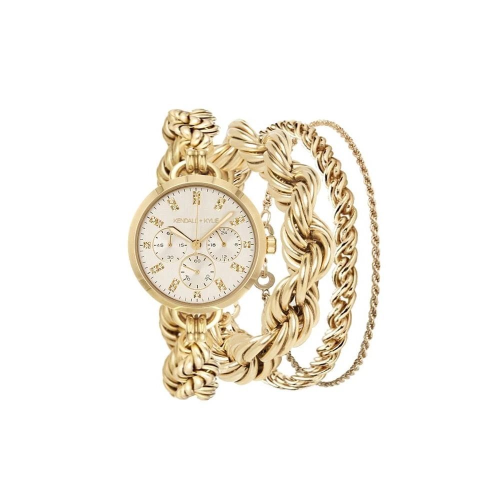 商品KENDALL & KYLIE|iTouch Women's Gold-Tone Metal Bracelet Watch,价格¥150,第1张图片