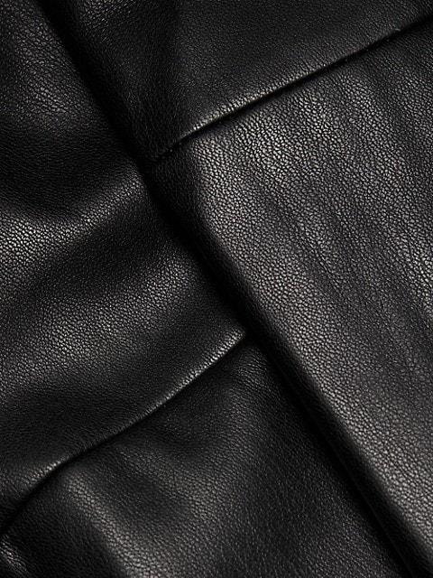 Doreen Cross Seamed Faux Leather Skirt商品第7张图片规格展示