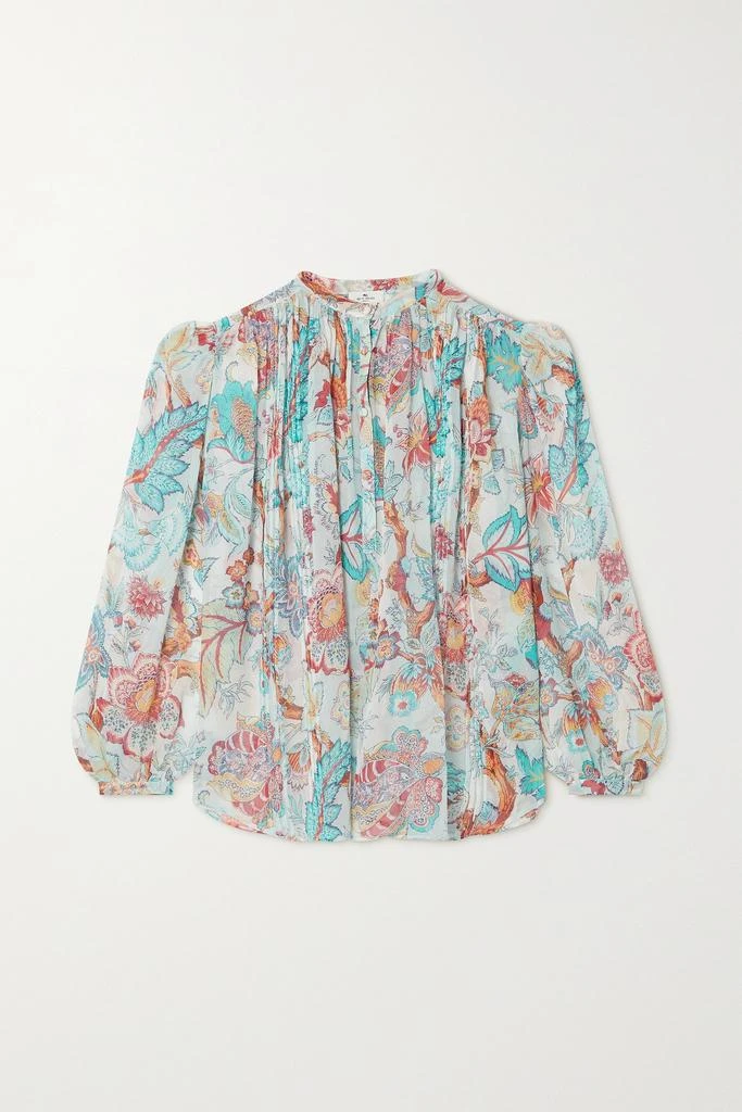 商品ETRO|褶裥花卉印花真丝雪纺女衫  - IT42,价格¥4114,第1张图片