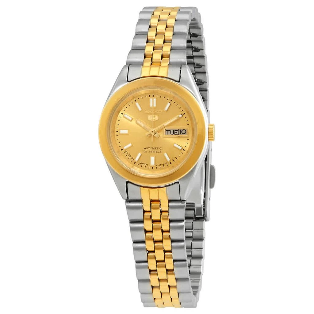 商品Seiko|Seiko Seiko 5 Automatic Gold Dial Ladies Watch SYMF80J1,价格¥1094,第1张图片