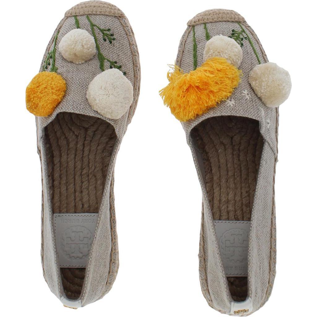 商品Tory Burch|Tory Burch Womens Lily Canvas Pom Pom Espadrilles,价格¥1845,第6张图片详细描述