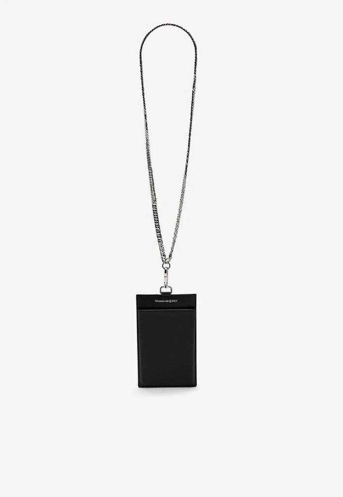商品Alexander McQueen|Leather Phone Case with Chain Strap,价格¥2476,第1张图片