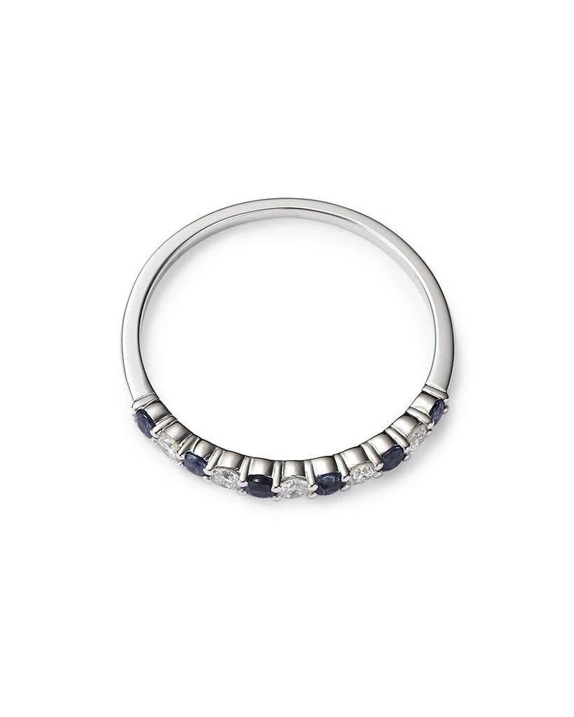 Diamond & Blue Sapphire Stacking Ring in 14K White Gold - Exclusive 商品