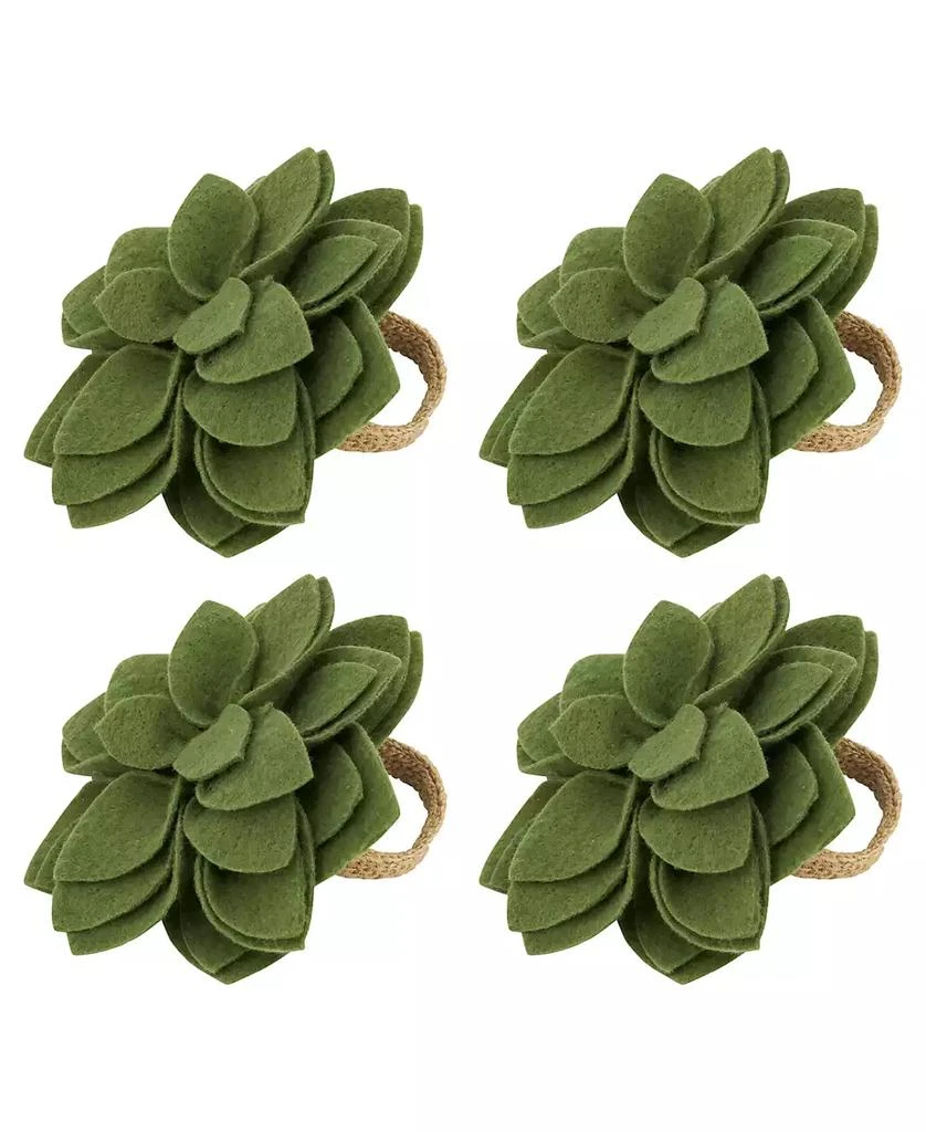 Felt Blossom Napkin Ring Set of 4,Set 商品
