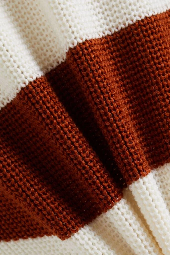 商品Sandro|Ribbed striped wool-blend sweater,价格¥1122,第4张图片详细描述