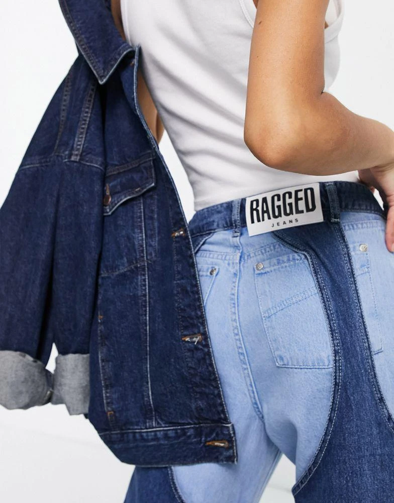 商品The Ragged Priest|The Ragged Priest high waist straight leg jeans with contrast cut out denim,价格¥668,第3张图片详细描述