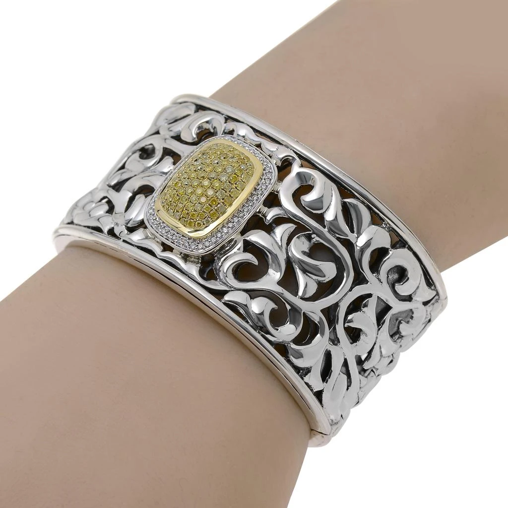 商品Charles Krypell|Charles Krypell Women's Sterling Silver and 18K Gold Bracelet,价格¥19341,第2张图片详细描述