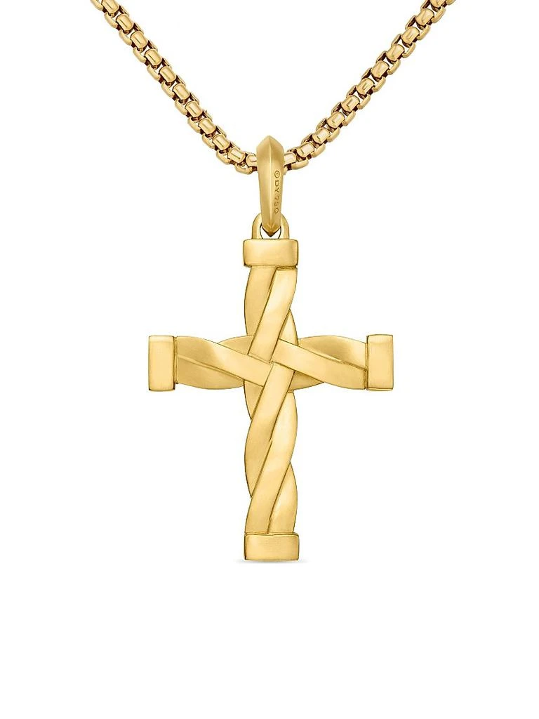 商品David Yurman|DY Helios™ Cross Pendant in 18K Yellow Gold, 48MM,价格¥28100,第4张图片详细描述