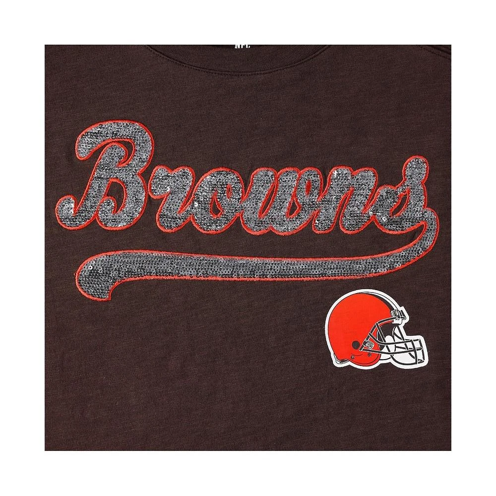 商品Tommy Hilfiger|Women's Brown Cleveland Browns Justine Long Sleeve Tunic T-shirt,价格¥413,第2张图片详细描述