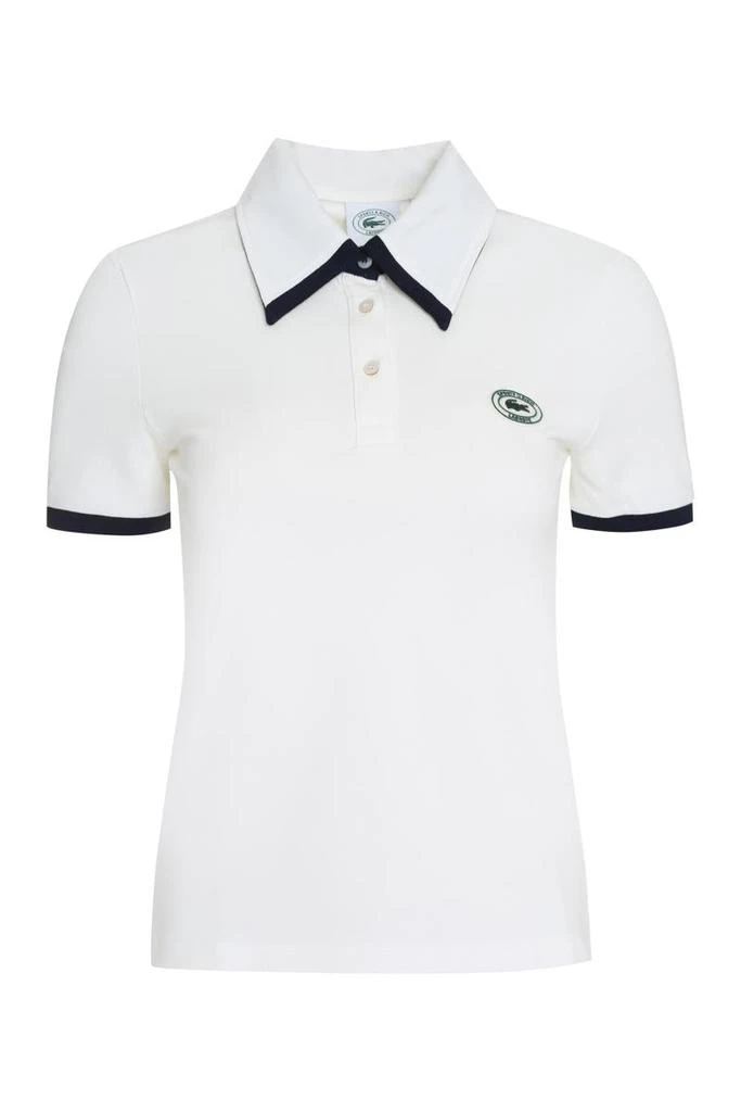 商品Sporty & Rich|SPORTY & RICH LACOSTE X SPORTY & RICH - COTTON-PIQUÉ POLO SHIRT,价格¥955,第1张图片