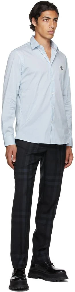 商品Burberry|蓝色 & 白色 Monogram Motif 条纹衬衫,价格¥4222,第4张图片详细描述