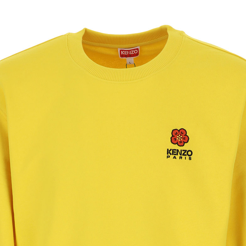 KENZO 男士黄色海棠花套头卫衣 FC65SW4124MF-40商品第4张图片规格展示