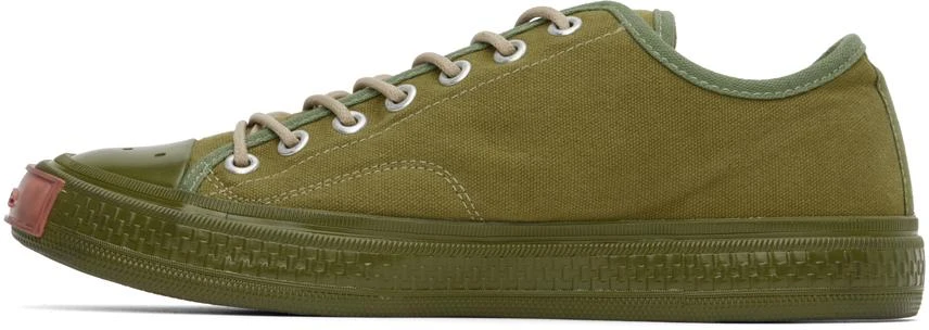 商品Acne Studios|Green Canvas Low Sneakers,价格¥552,第3张图片详细描述