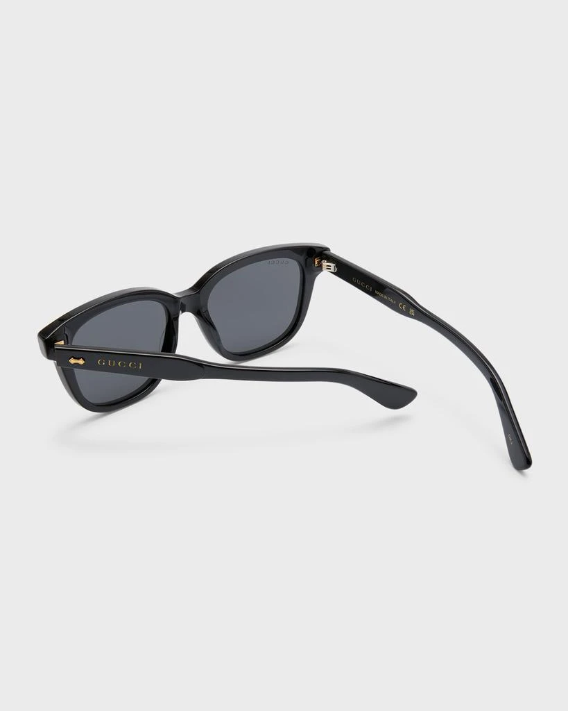 商品Gucci|Men's Temple Logo Rectangle Sunglasses,价格¥3473,第2张图片详细描述