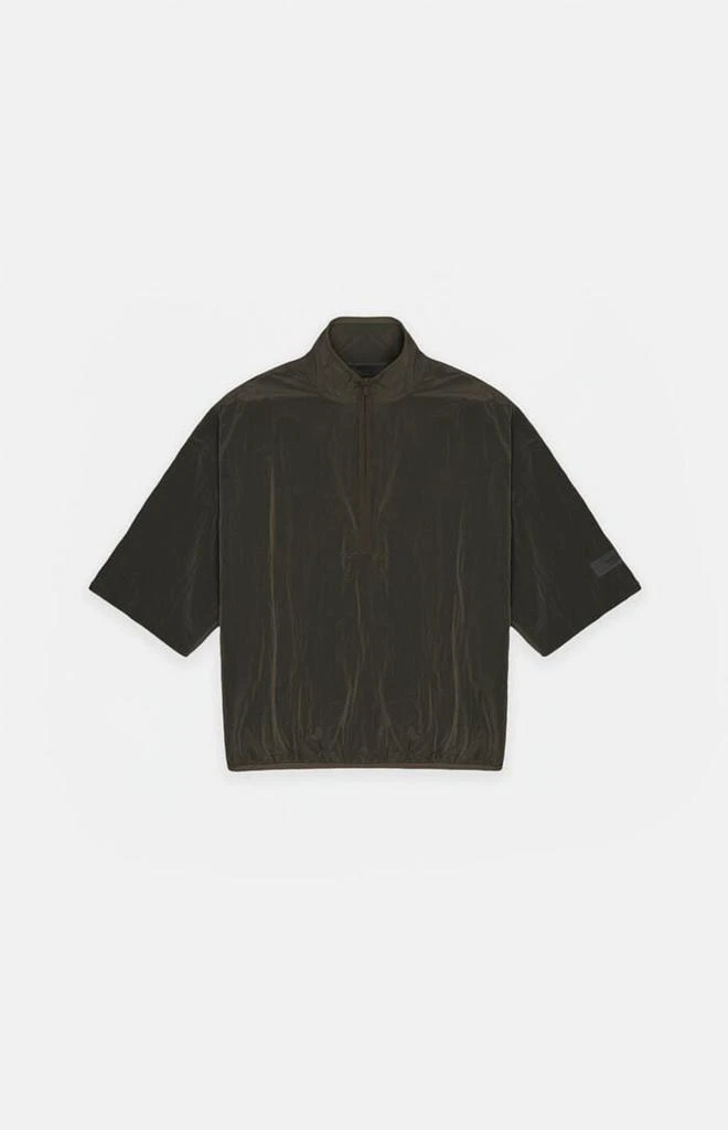 商品Essentials|Essentials Ink Crinkle Nylon Half Zip Mock Neck Shirt,价格¥732,第1张图片