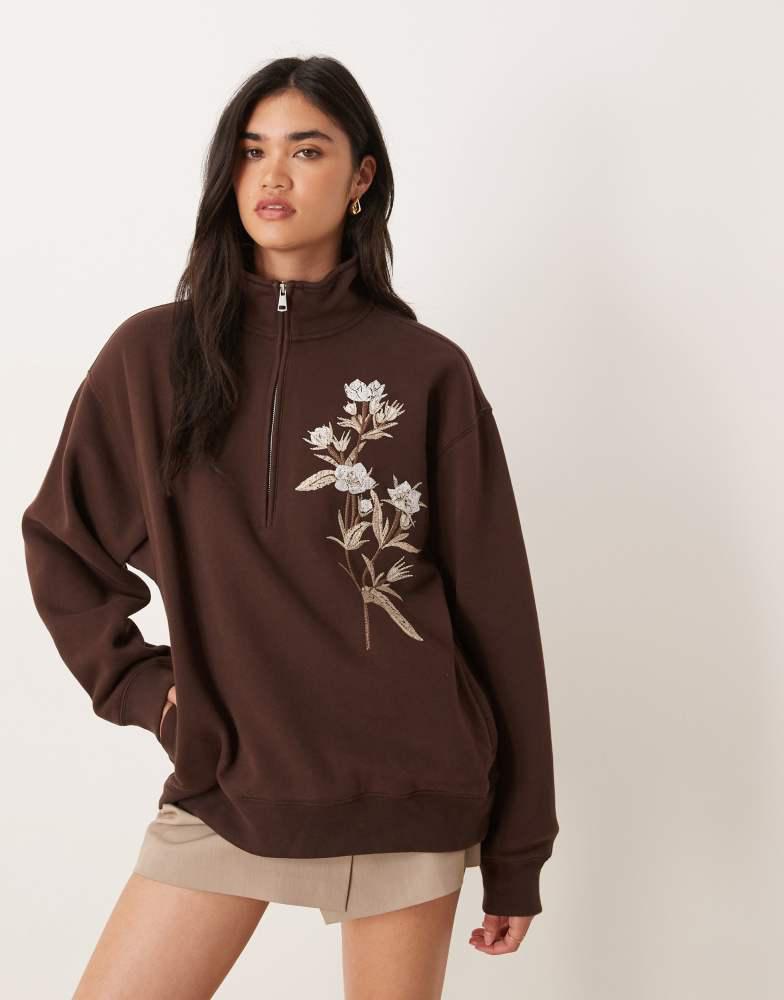 新品旗艦店限定高級全盛期Abercrombie & Fitch 立ち襟トレーナー Abercrombie & Fitch Abercrombie & Fitch quarter zip motif