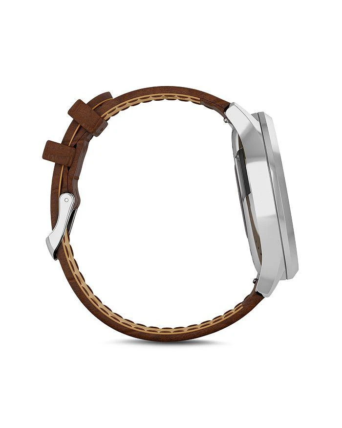 商品Garmin|Vivomove HR Brown Alligator-Embossed Leather Strap Touchscreen Hybrid Smartwatch, 43mm,价格¥2630,第5张图片详细描述