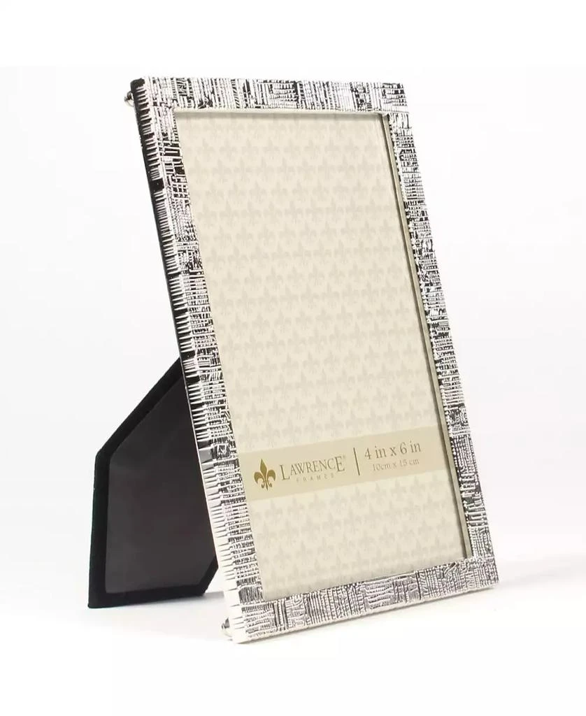 商品Lawrence Frames|Silver Metal Picture Frame with Linen Pattern - 4" x 6",价格¥189,第2张图片详细描述