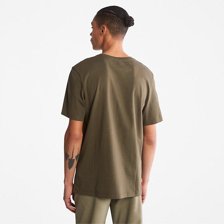 商品Timberland|Camo-Logo T-Shirt for Men in Dark Green,价格¥139,第4张图片详细描述