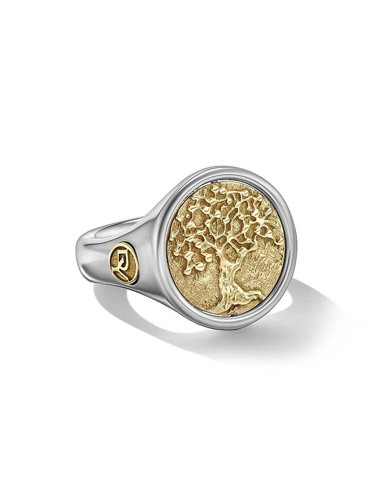 商品David Yurman|Life and Death Duality Signet Ring in Sterling Silver,价格¥28108,第1张图片