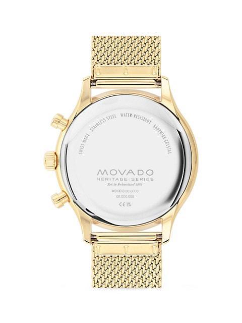 商品Movado|Heritage Circa Ion-Plated Gold Steel Watch,价格¥7612,第5张图片详细描述