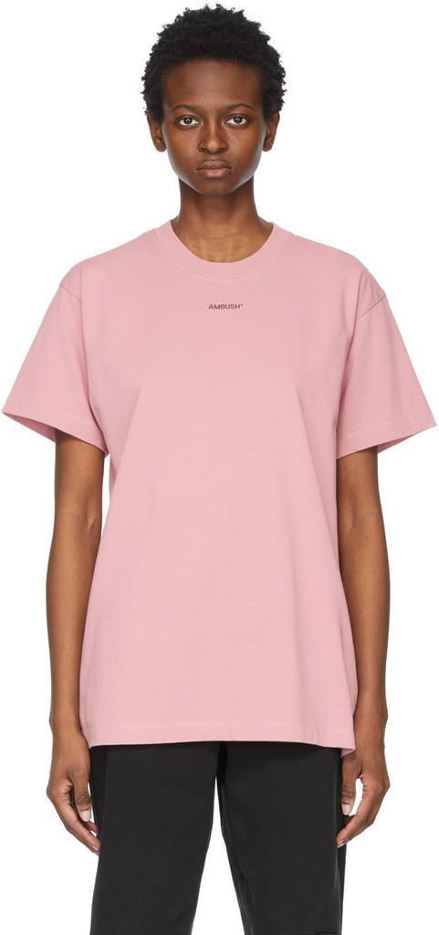 商品Ambush|SSENSE Exclusive Pink XL Logo T-Shirt,价格¥1366,第1张图片