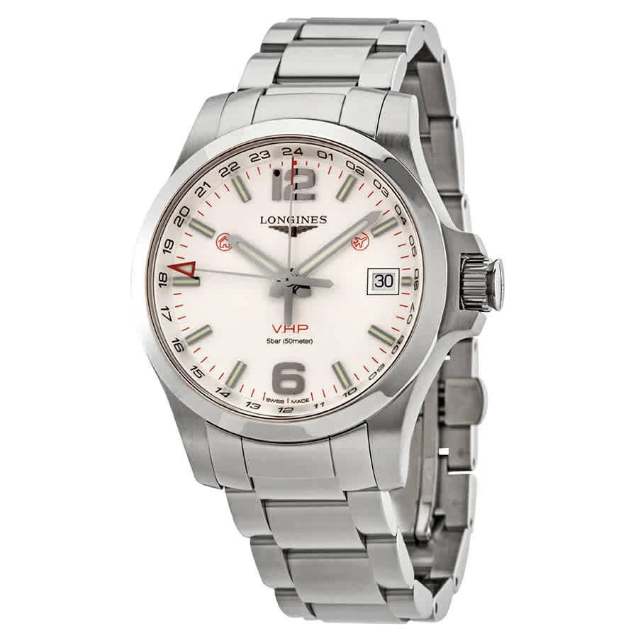 商品Longines|Conquest V.H.P. Quartz Silver Dial Men's Watch L37184766,价格¥6256,第1张图片