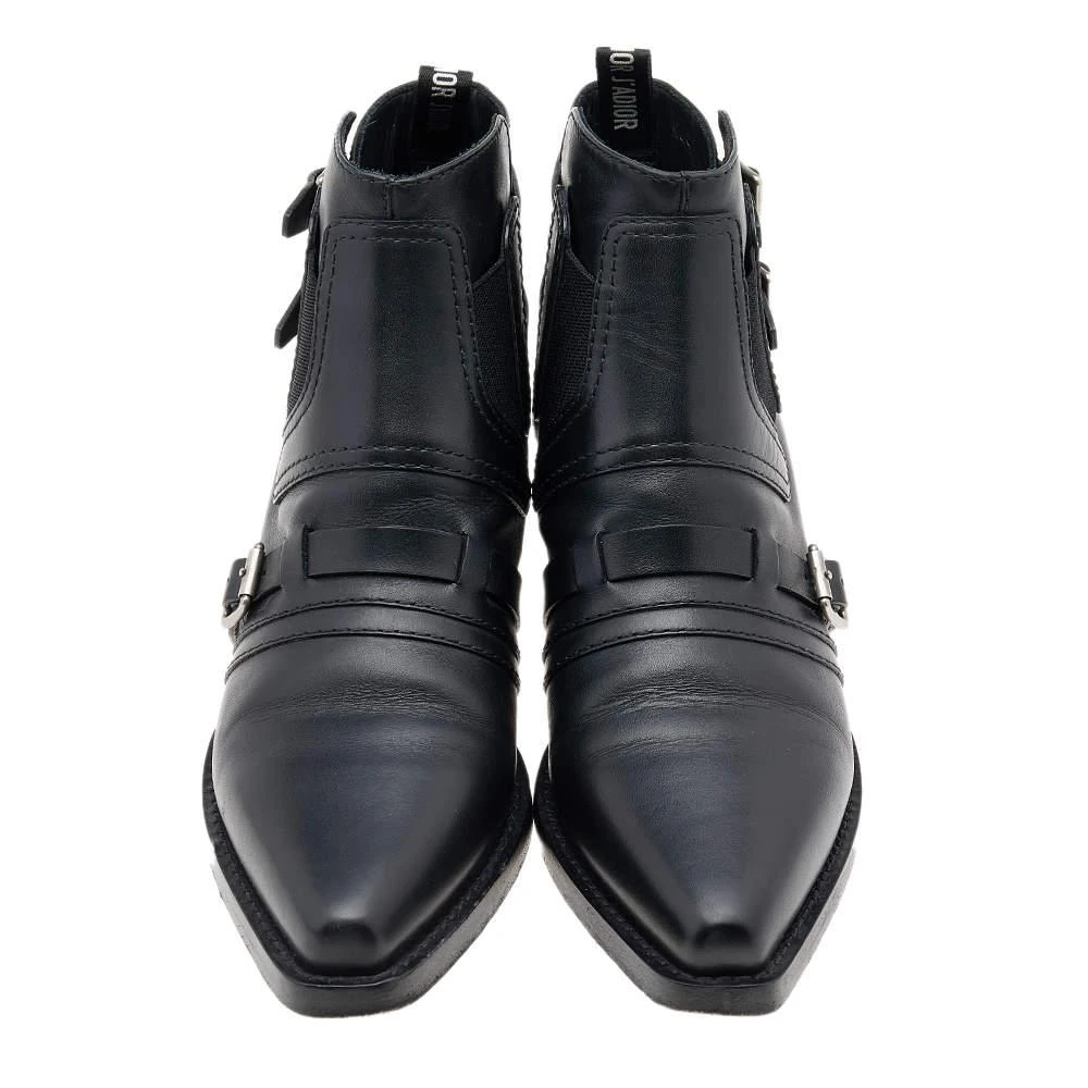 商品[二手商品] Dior|Dior Black Leather Dior Saddle Ankle Boots Size 38.5,价格¥3991,第3张图片详细描述