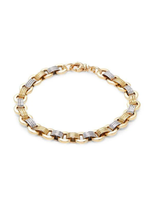 商品Saks Fifth Avenue|14K Yellow & White Gold Link Bracelet,价格¥12622,第1张图片