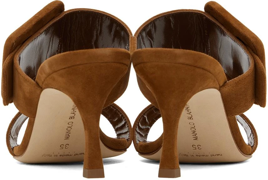 商品Manolo Blahnik|Brown Gable Heeled Sandals,价格¥5906,第2张图片详细描述