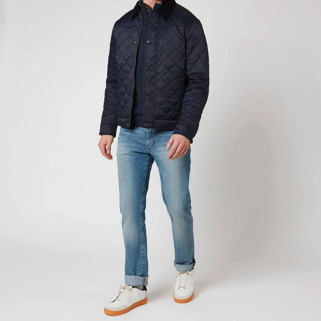 商品Barbour|Barbour Heritage Tartan Men's Lemal Quilted Jacket - Navy,价格¥619,第3张图片详细描述