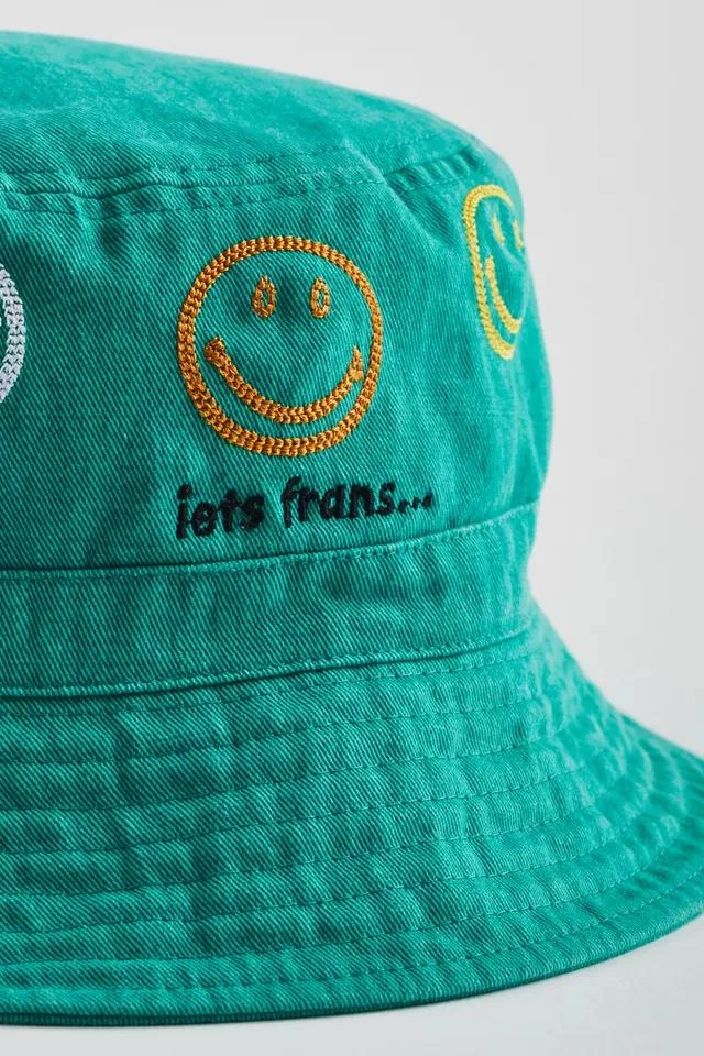 商品iets frans|iets frans… X Smiley Chainstitch Embroidered Bucket Hat,价格¥114,第3张图片详细描述